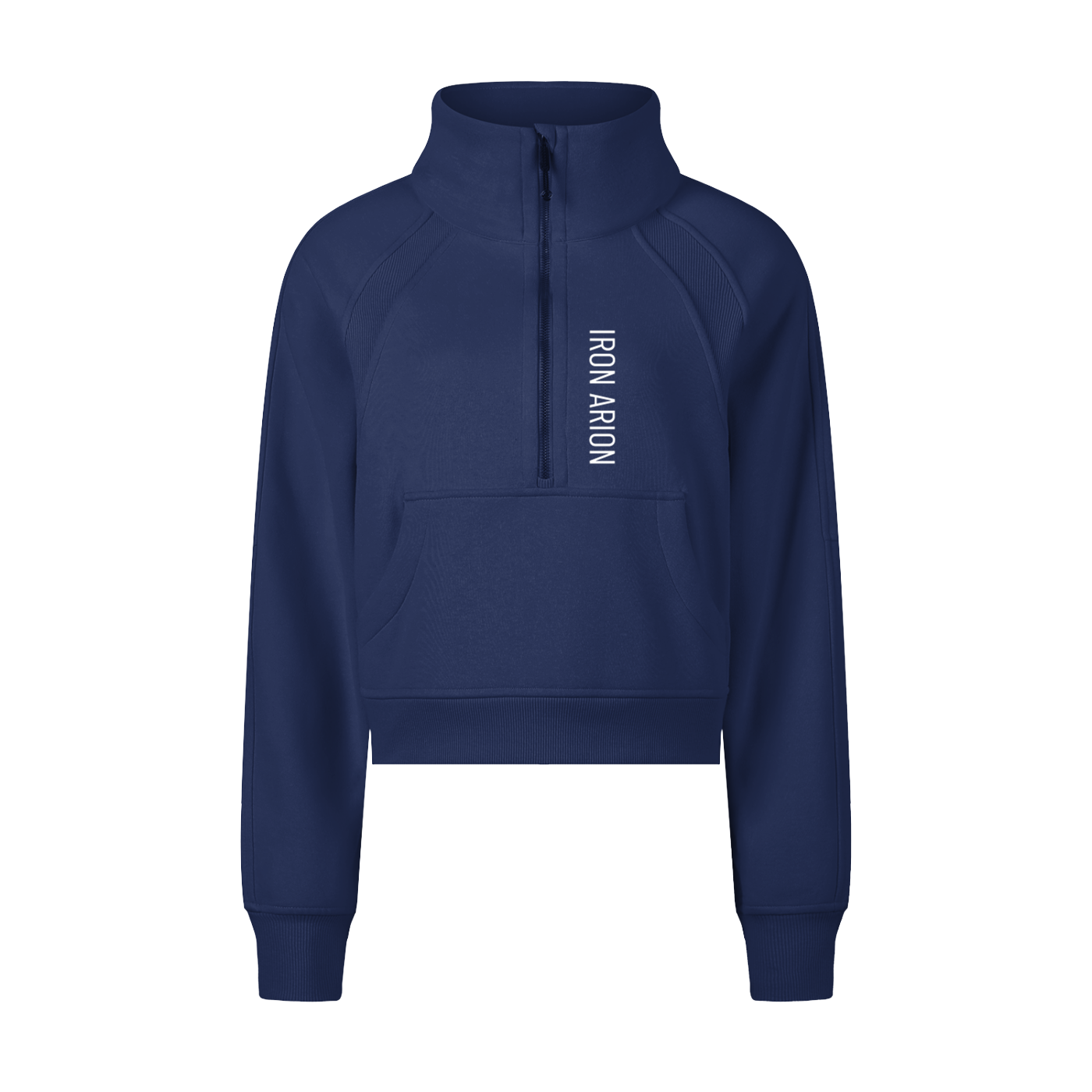 Cropped Half-Zip Sweatshirt