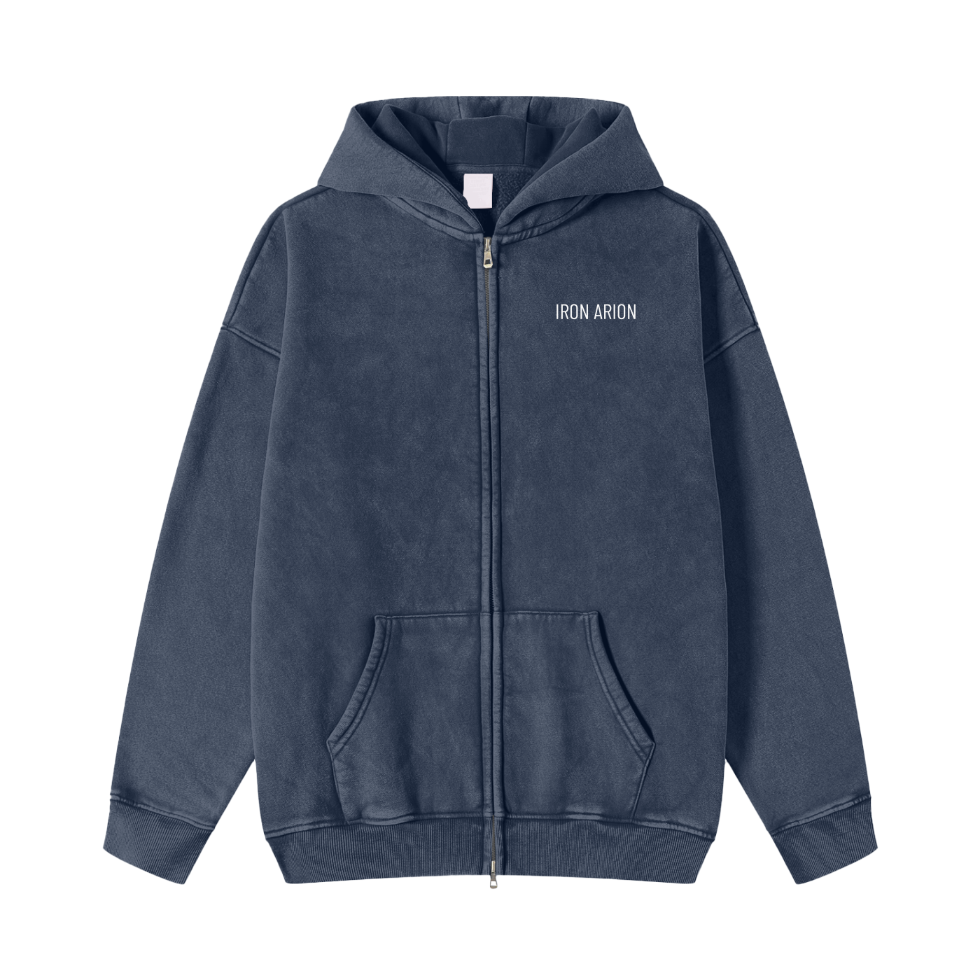 Snow Washed Zip-Through Hoodie