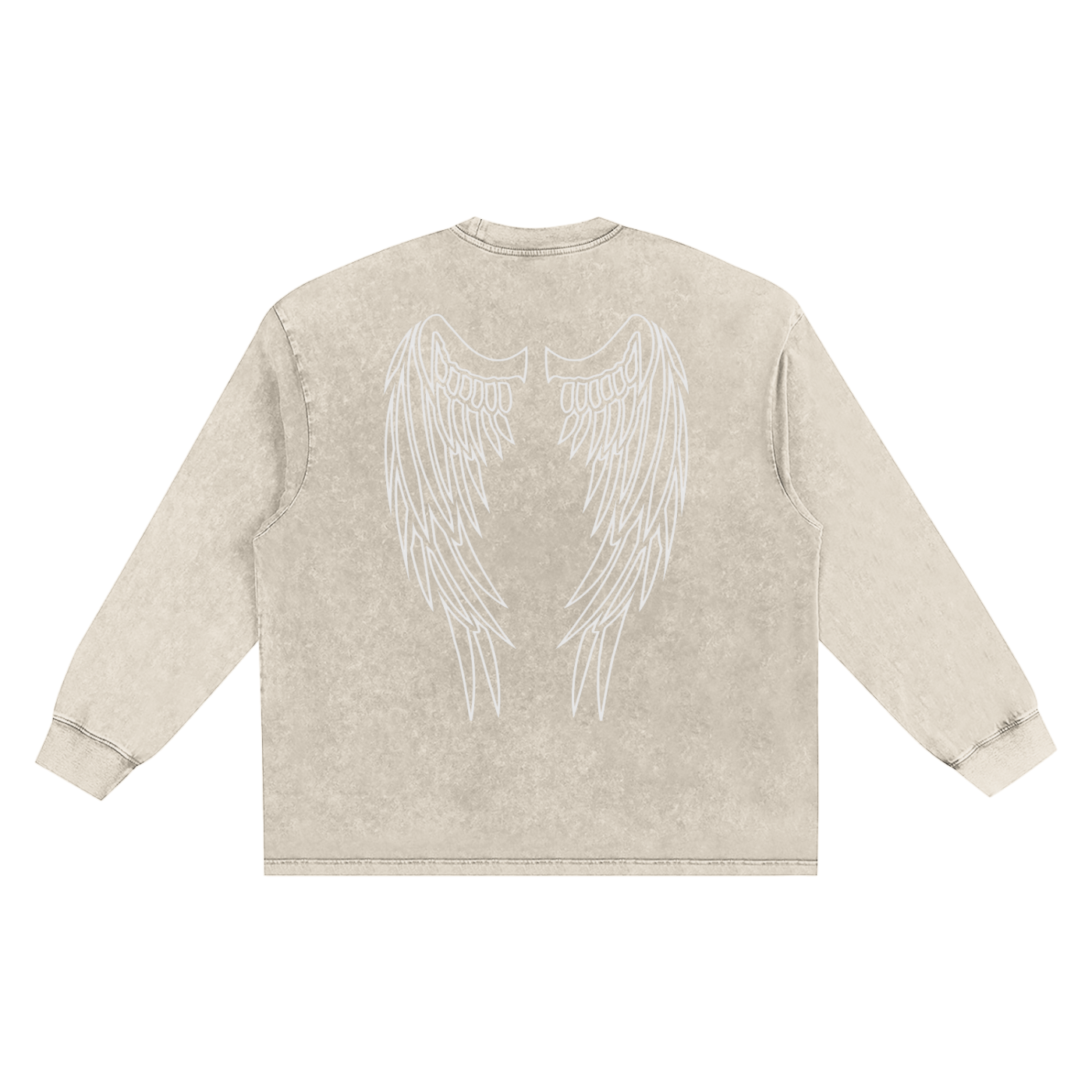 “DIVINE” Snow Washed Oversize Long Sleeve T-shirt