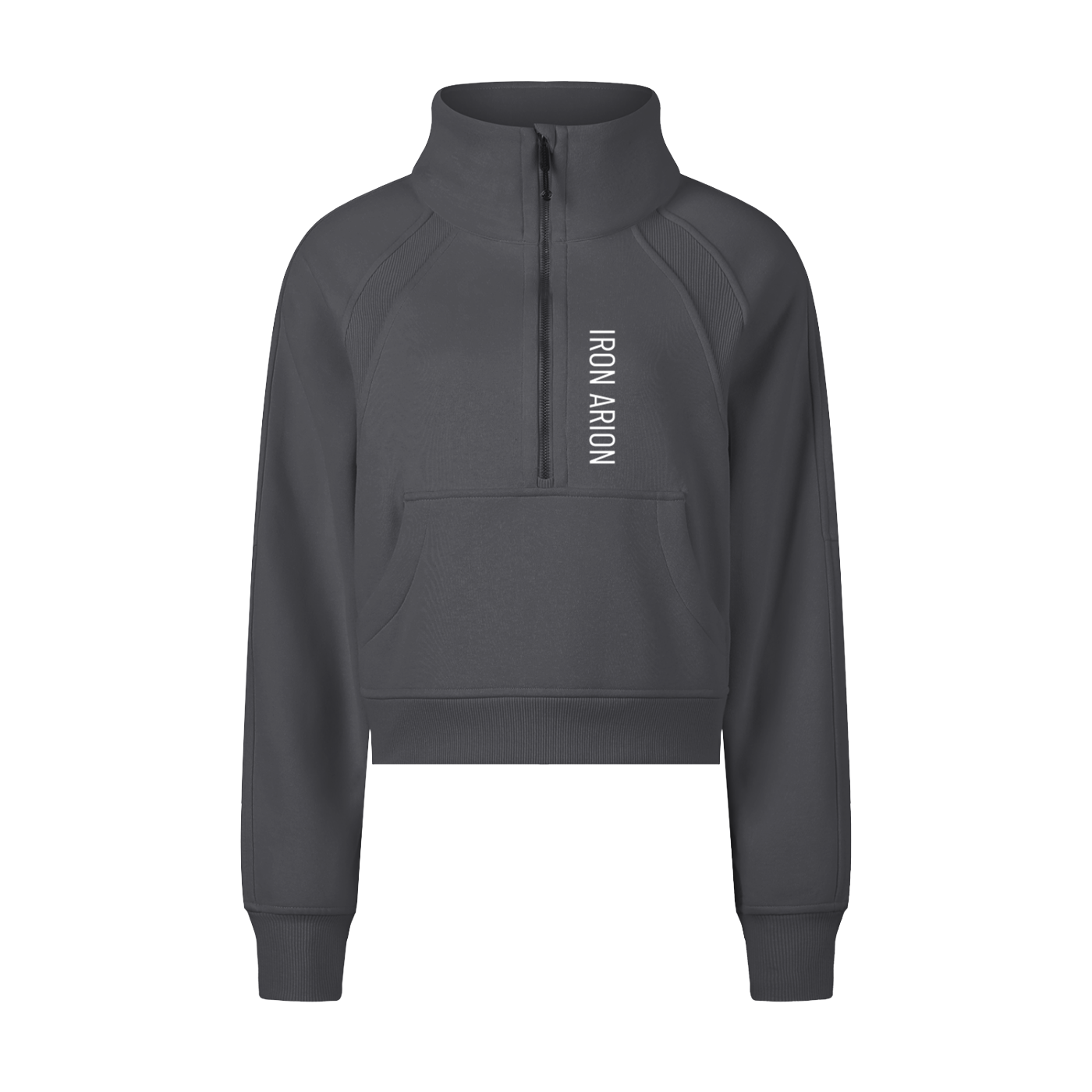 Cropped Half-Zip Sweatshirt