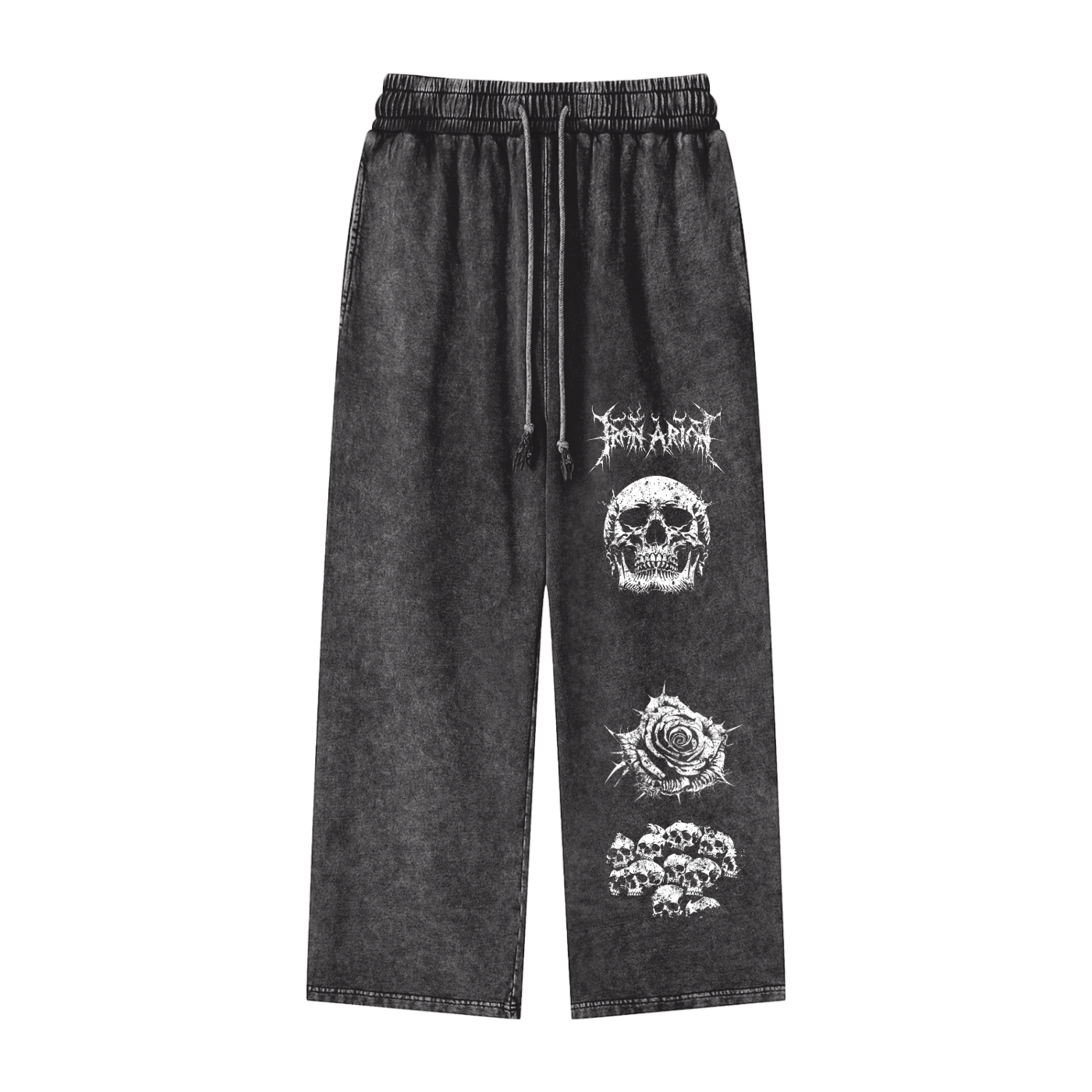 Acid Wash Straight Leg Sweatpants