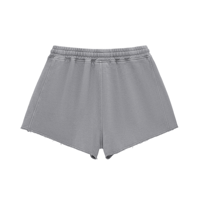 Snow Washed Raw Edge Shorts
