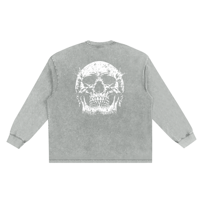 Snow Washed Oversize Long Sleeve T-shirt