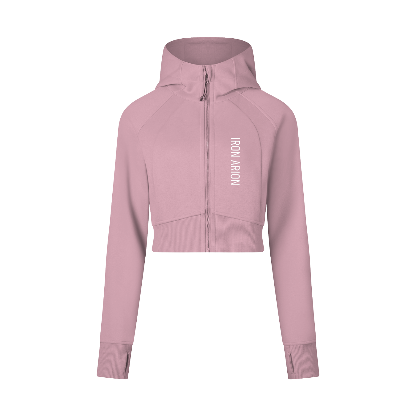 Cropped Zip-Through Hoodie