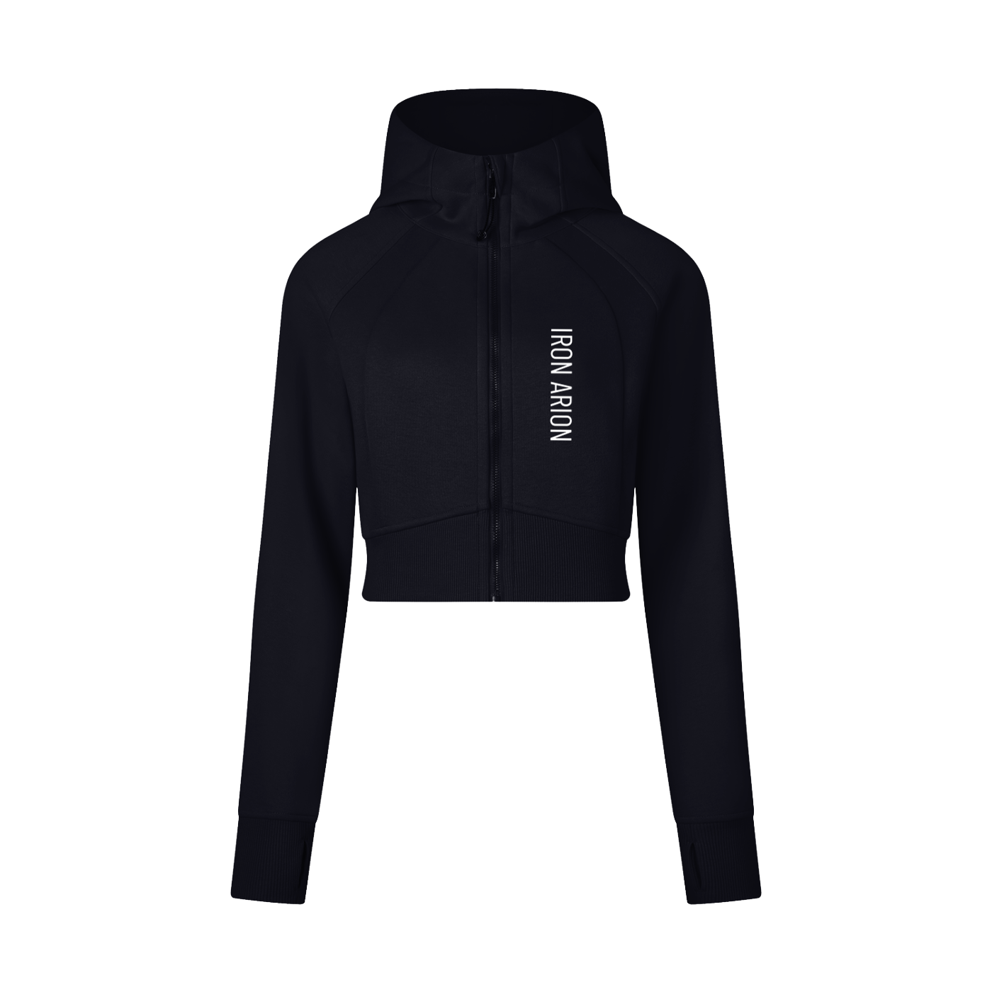 Cropped Zip-Through Hoodie