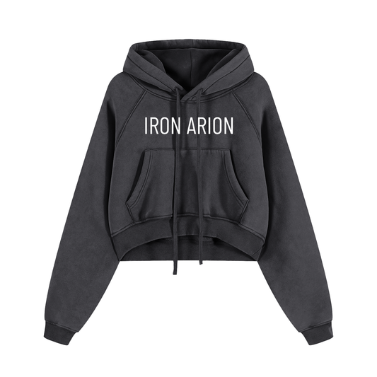 Snow Washed Cropped Hoodie