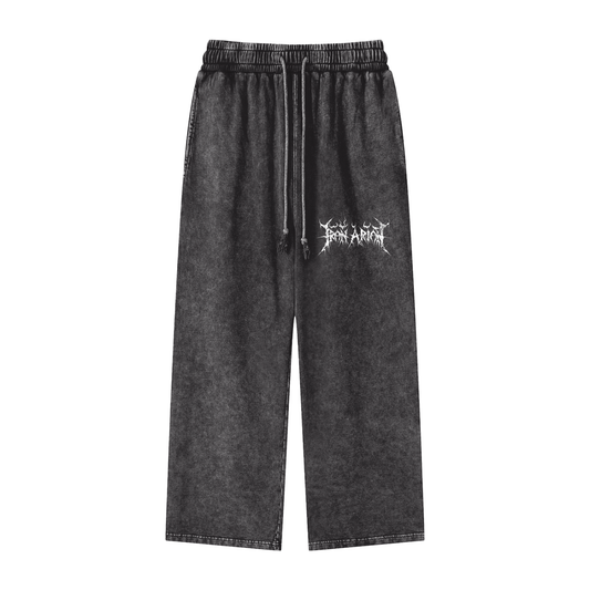 Acid Wash Straight Leg Sweatpants