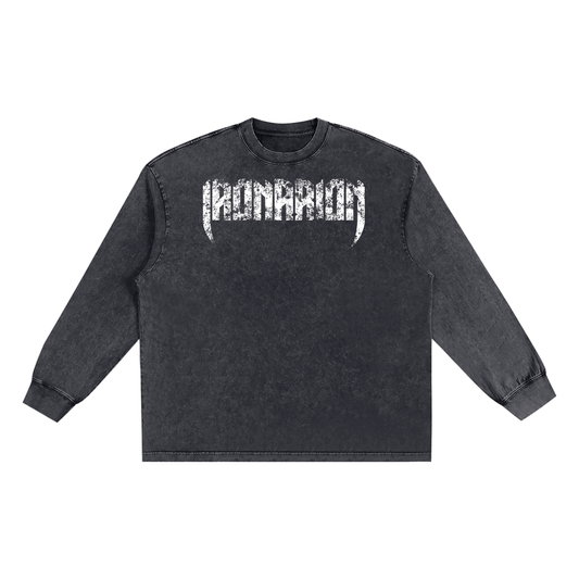 BEAST Snow Washed Oversize Long Sleeve T-shirt