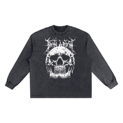 Snow Washed Oversize Long Sleeve T-shirt
