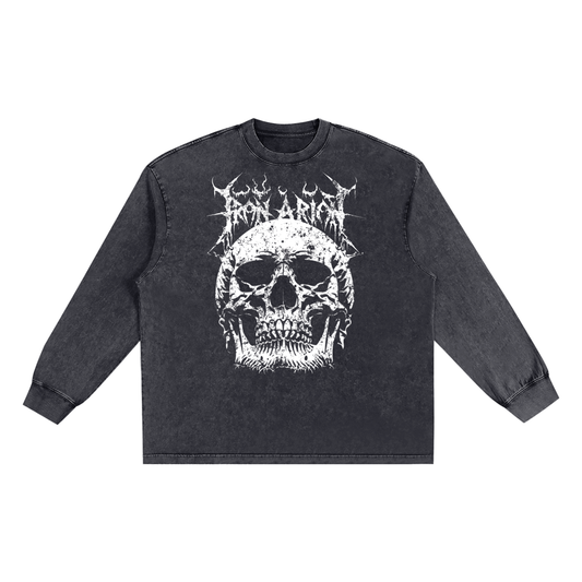 Snow Washed Oversize Long Sleeve T-shirt