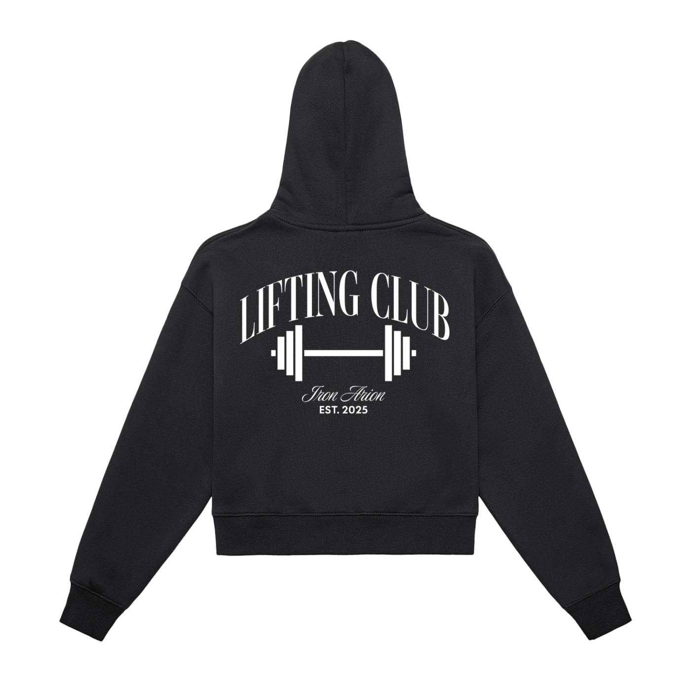 Fleeced Zip-Up Cropped Hoodie