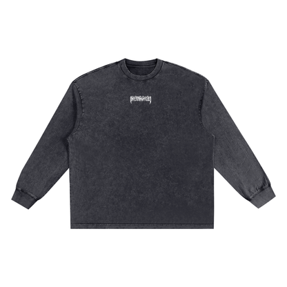 BEAST Snow Washed Oversize Long Sleeve T-shirt