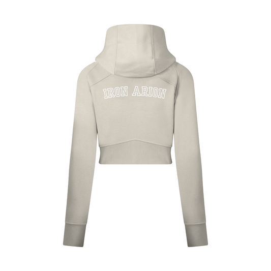 Cropped Zip-Through Hoodie
