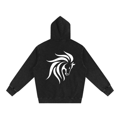 Heavyweight Pure Cotton Classic Snow Washed Hoodie