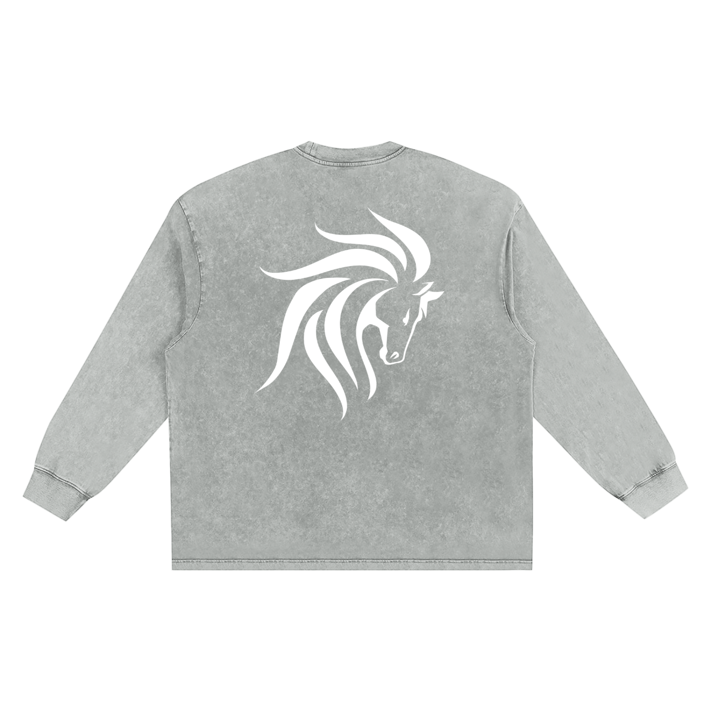 Snow Washed Oversize Long Sleeve T-shirt