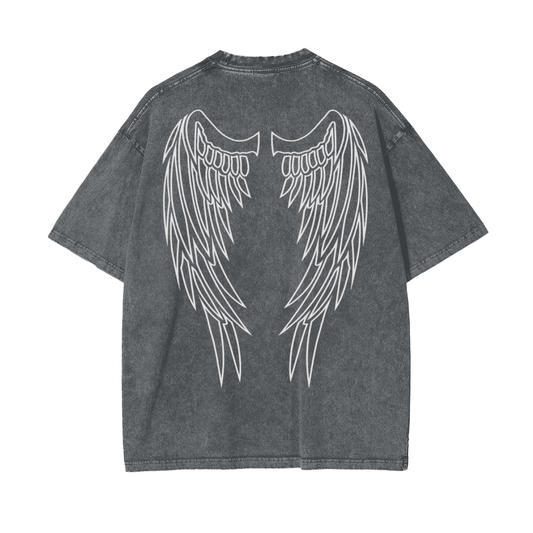"DIVINE" Oversize Snow Washed T-Shirt