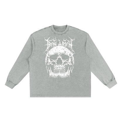 Snow Washed Oversize Long Sleeve T-shirt