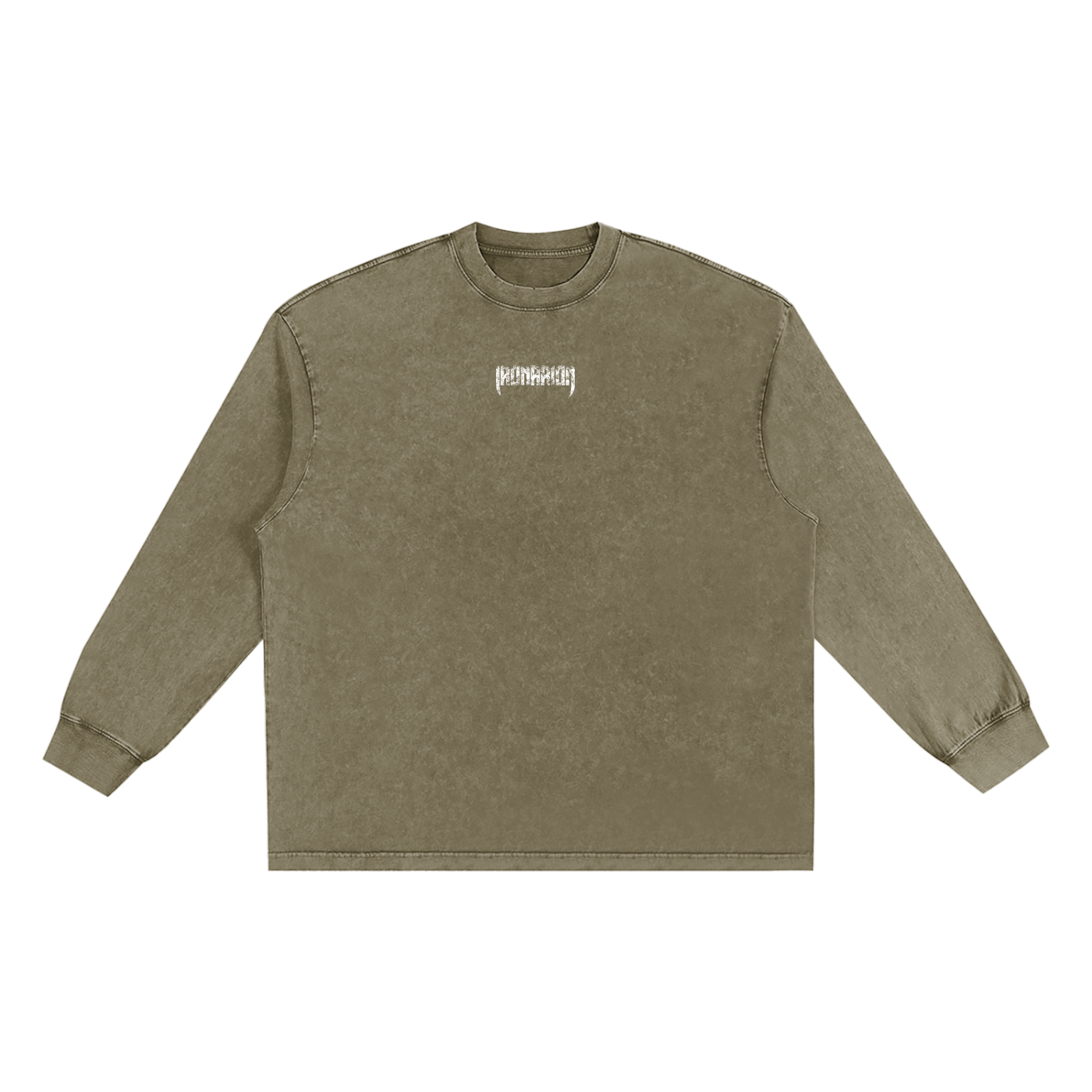 BEAST Snow Washed Oversize Long Sleeve T-shirt