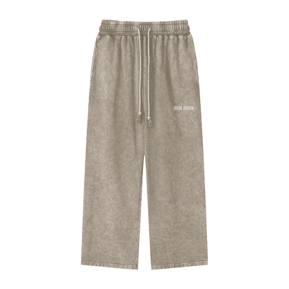 Acid Wash Straight Leg Sweatpants