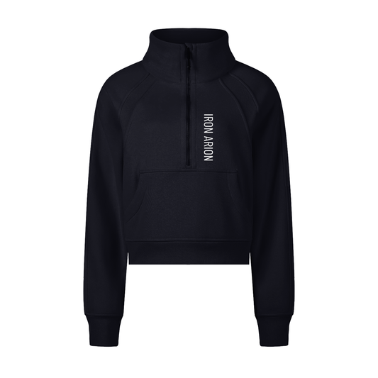 Cropped Half-Zip Sweatshirt