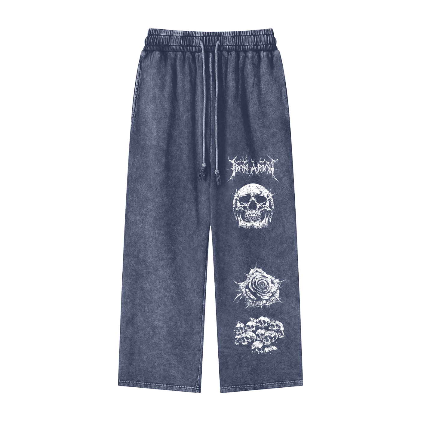 Acid Wash Straight Leg Sweatpants