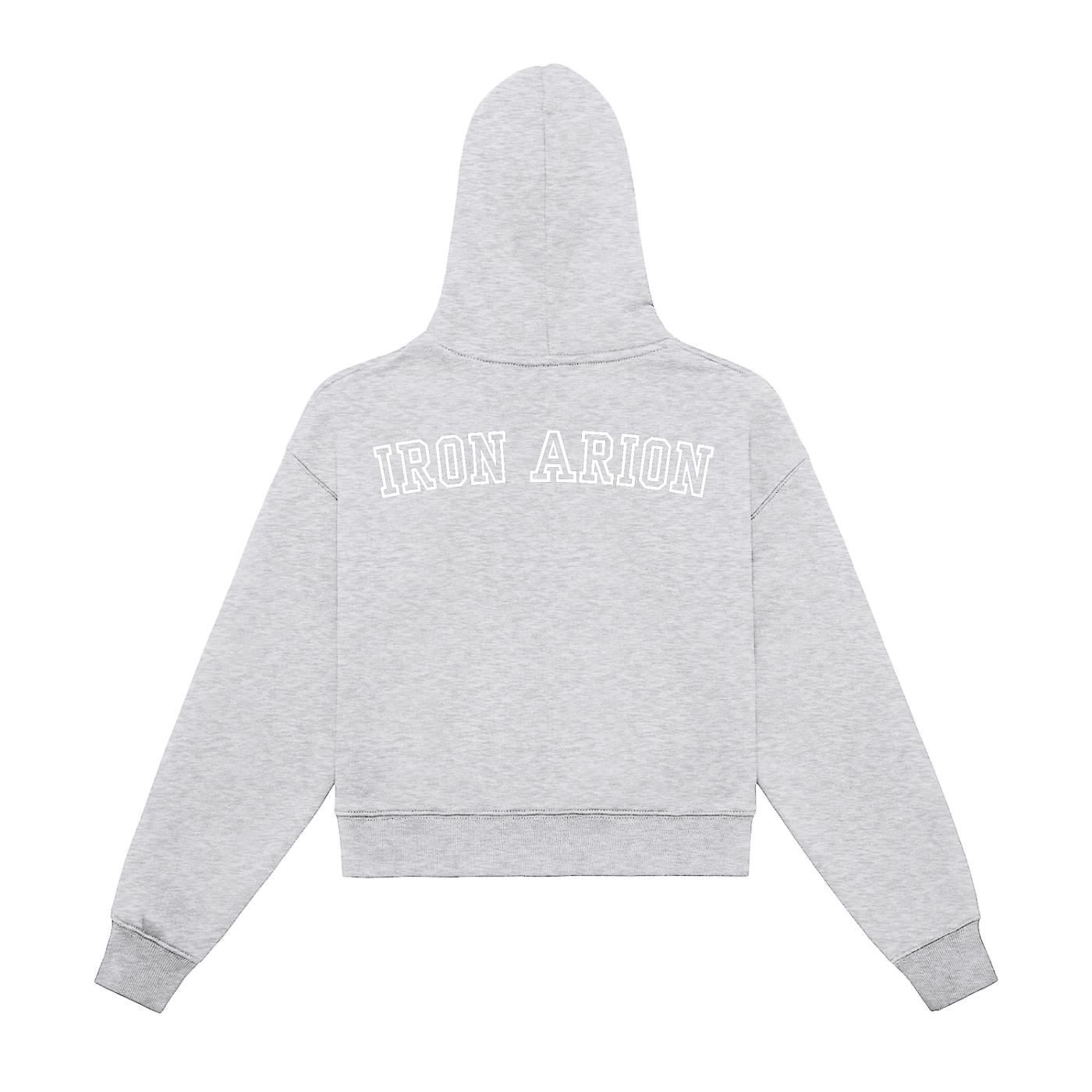 Fleeced Zip-Up Cropped Hoodie
