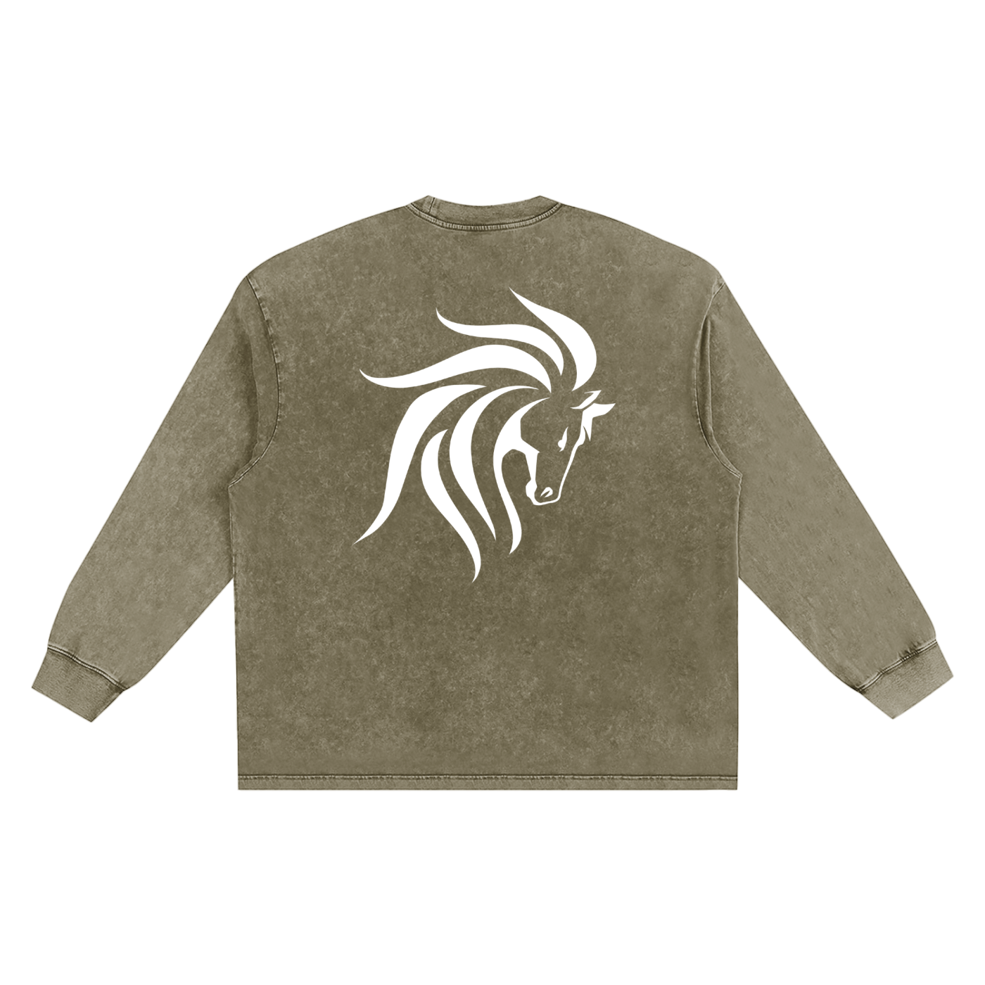 Snow Washed Oversize Long Sleeve T-shirt