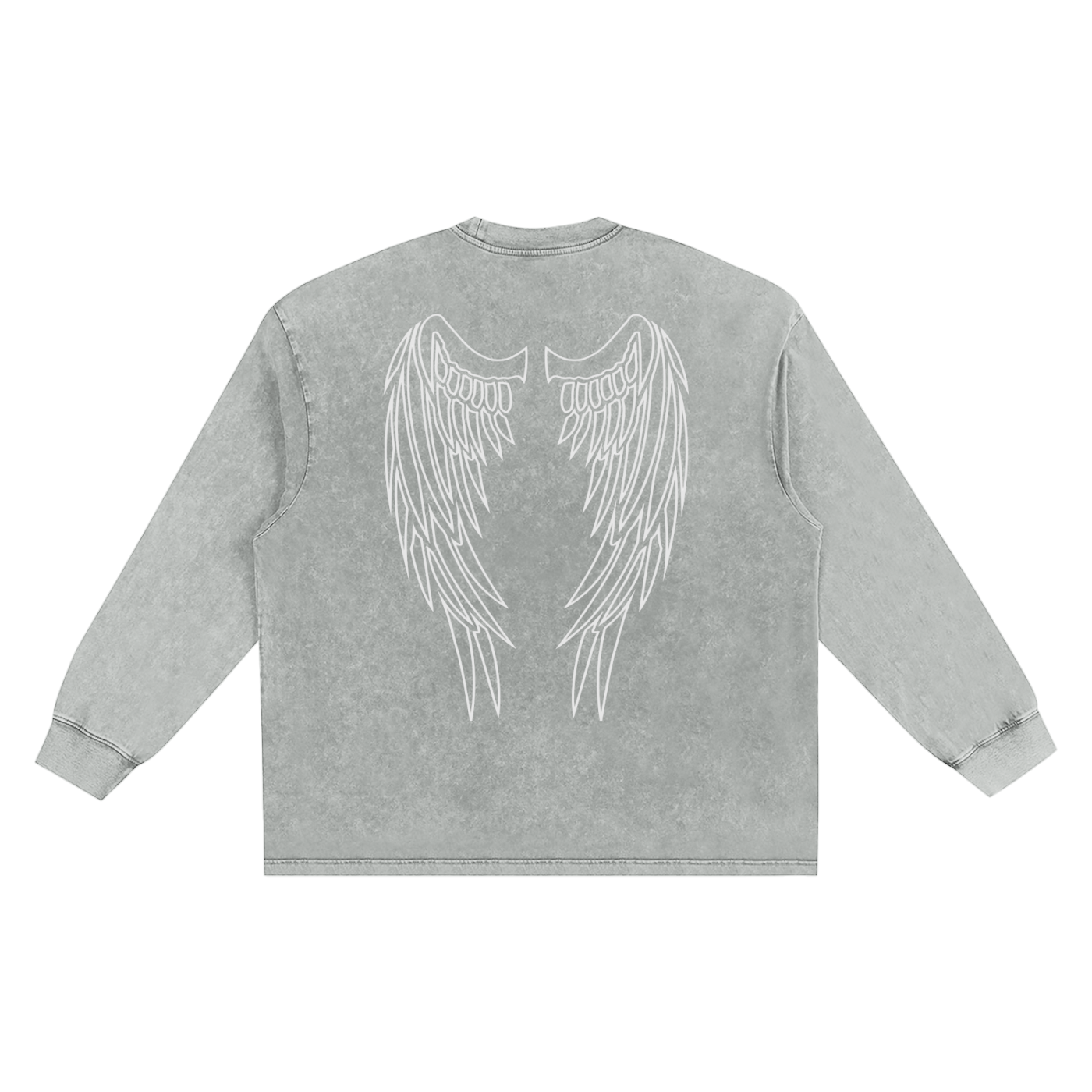 “DIVINE” Snow Washed Oversize Long Sleeve T-shirt