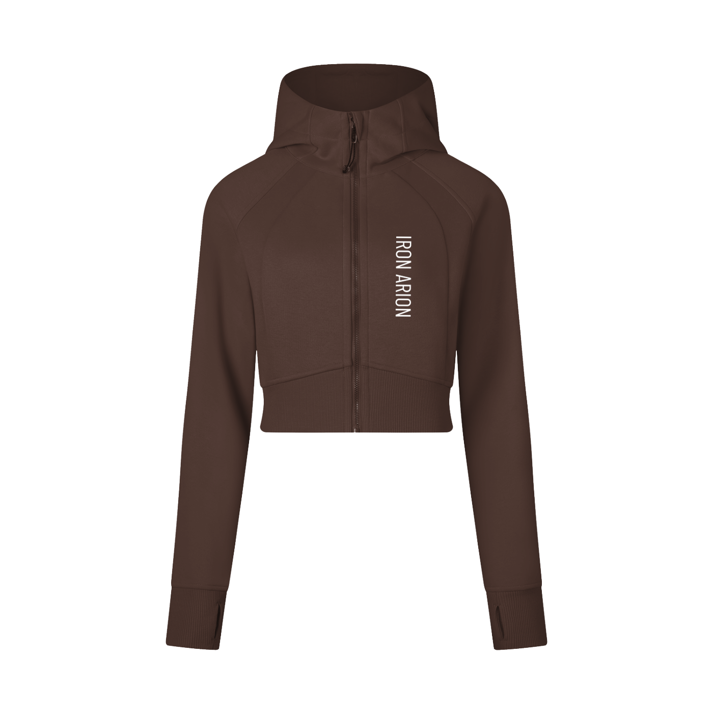 Cropped Zip-Through Hoodie