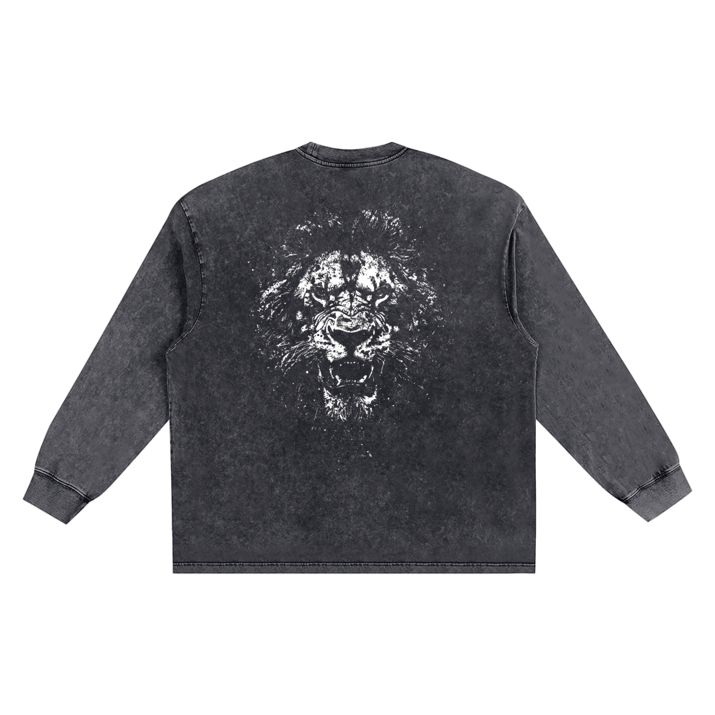 BEAST Snow Washed Oversize Long Sleeve T-shirt