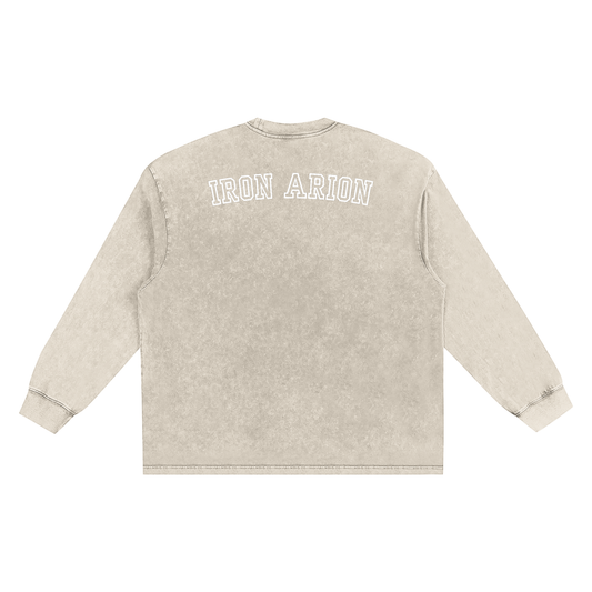 Snow Washed Oversize Long Sleeve T-shirt