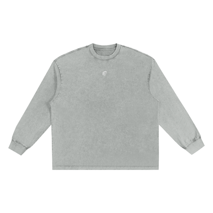 “DIVINE” Snow Washed Oversize Long Sleeve T-shirt