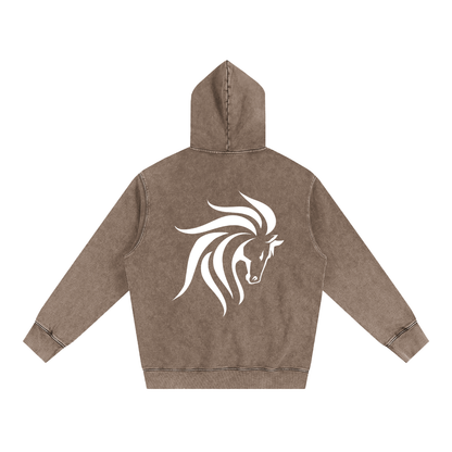 Heavyweight Pure Cotton Classic Snow Washed Hoodie