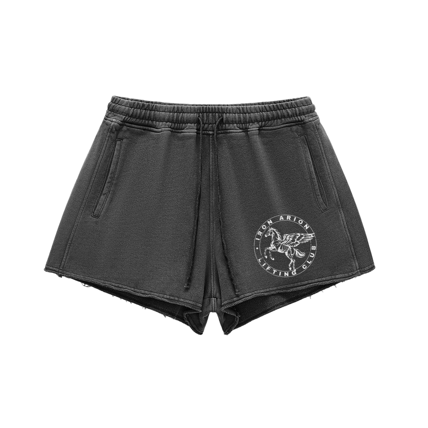 Snow Washed Raw Edge Shorts