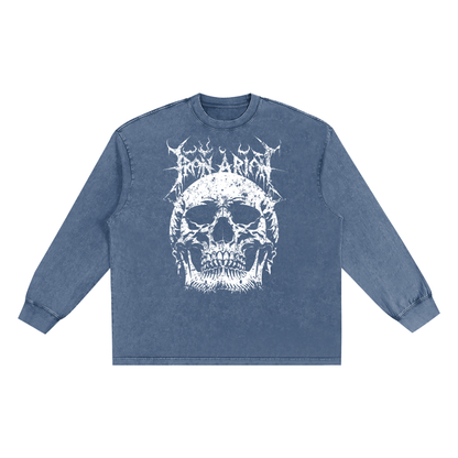 Snow Washed Oversize Long Sleeve T-shirt
