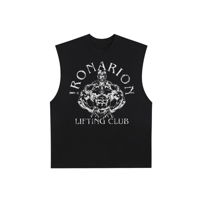Raw Edge Cotton Tank Top