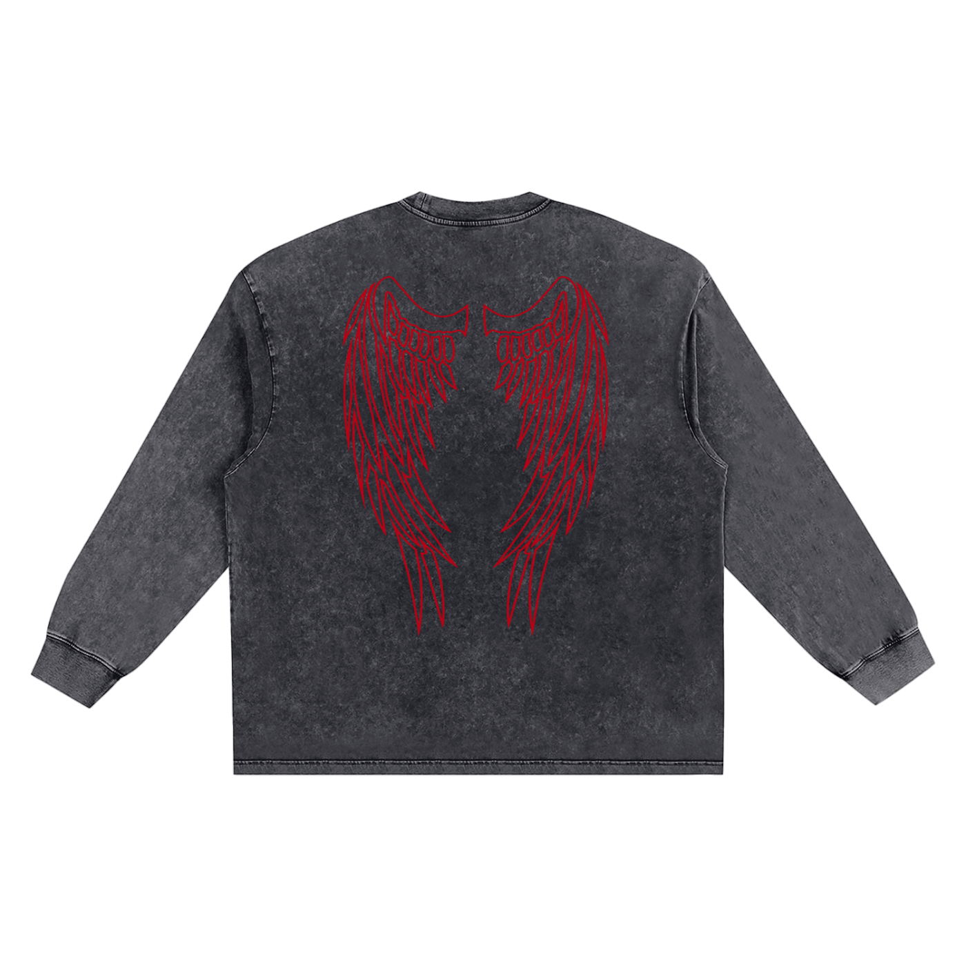 “DIVINE” Snow Washed Oversize Long Sleeve T-shirt