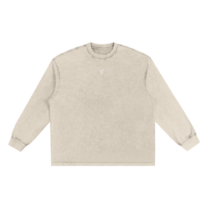 “DIVINE” Snow Washed Oversize Long Sleeve T-shirt