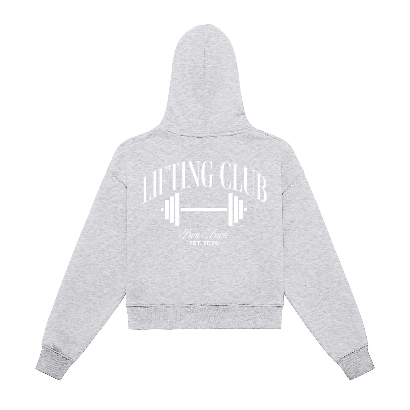 Fleeced Zip-Up Cropped Hoodie