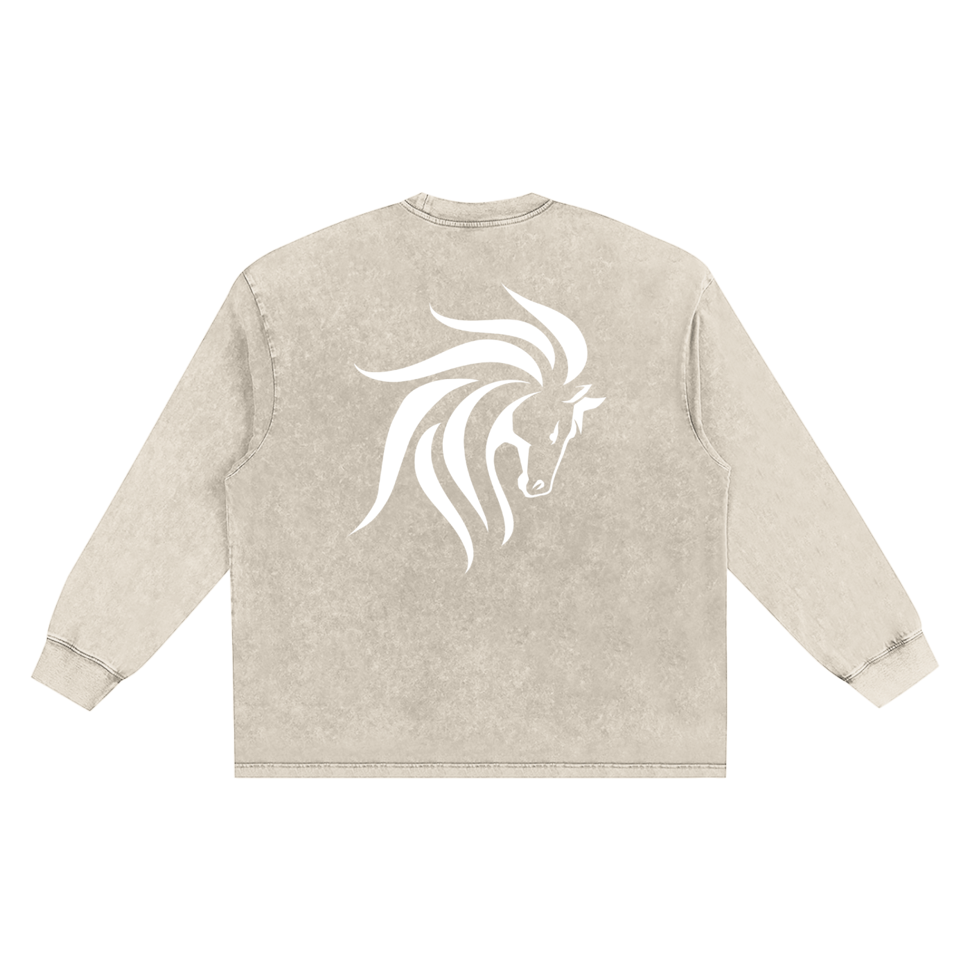Snow Washed Oversize Long Sleeve T-shirt