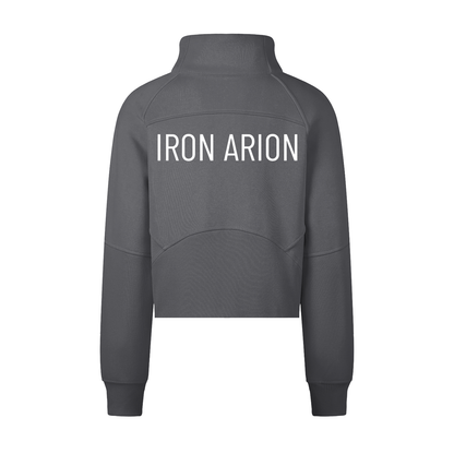 Cropped Half-Zip Sweatshirt