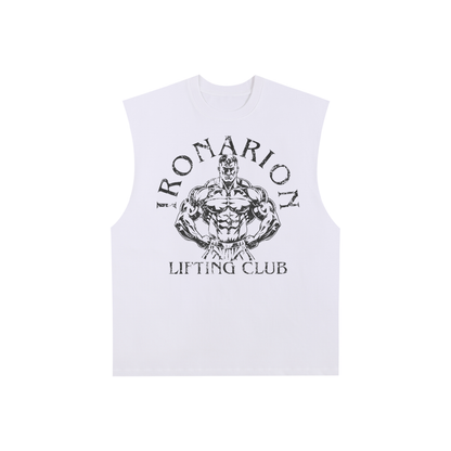 Raw Edge Cotton Tank Top