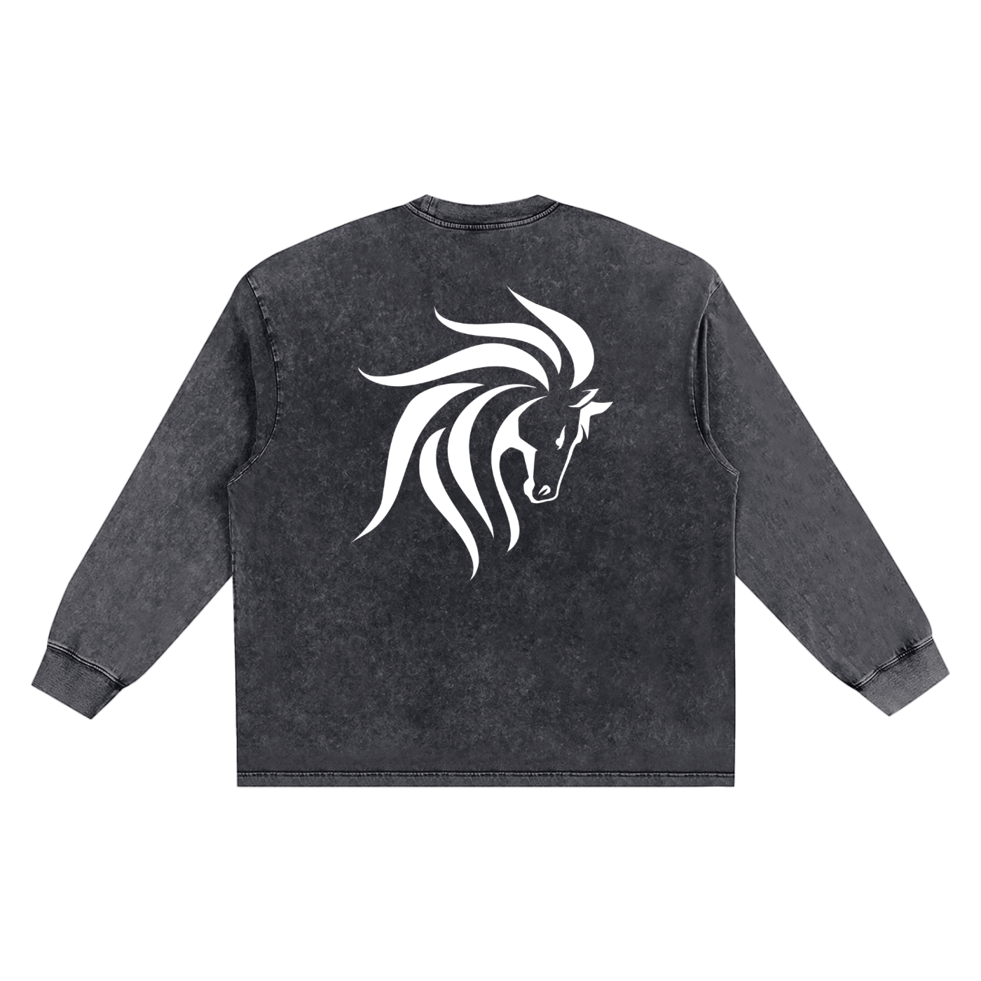 Snow Washed Oversize Long Sleeve T-shirt