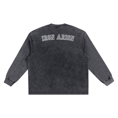 Snow Washed Oversize Long Sleeve T-shirt