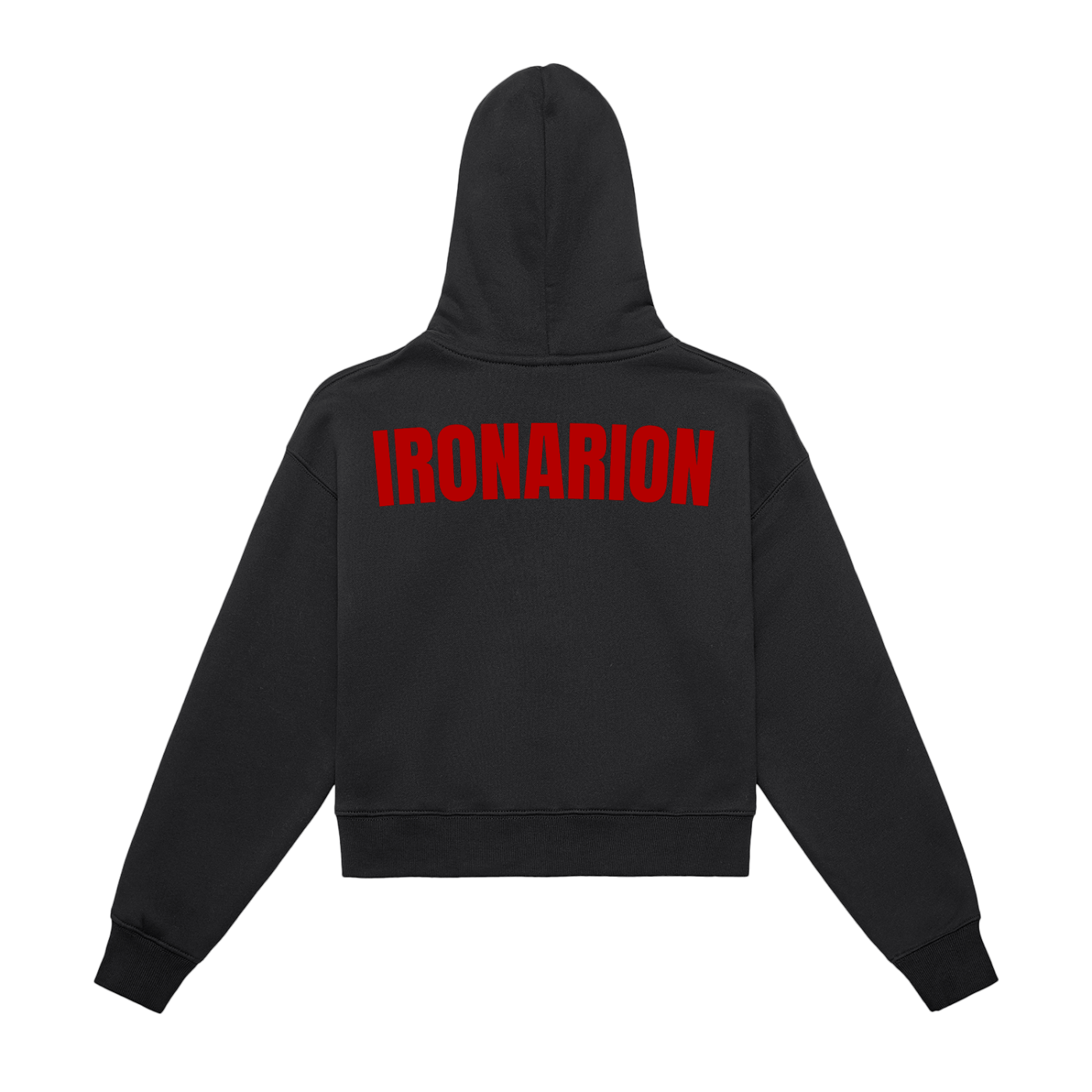 Fleeced Zip-Up Cropped Hoodie